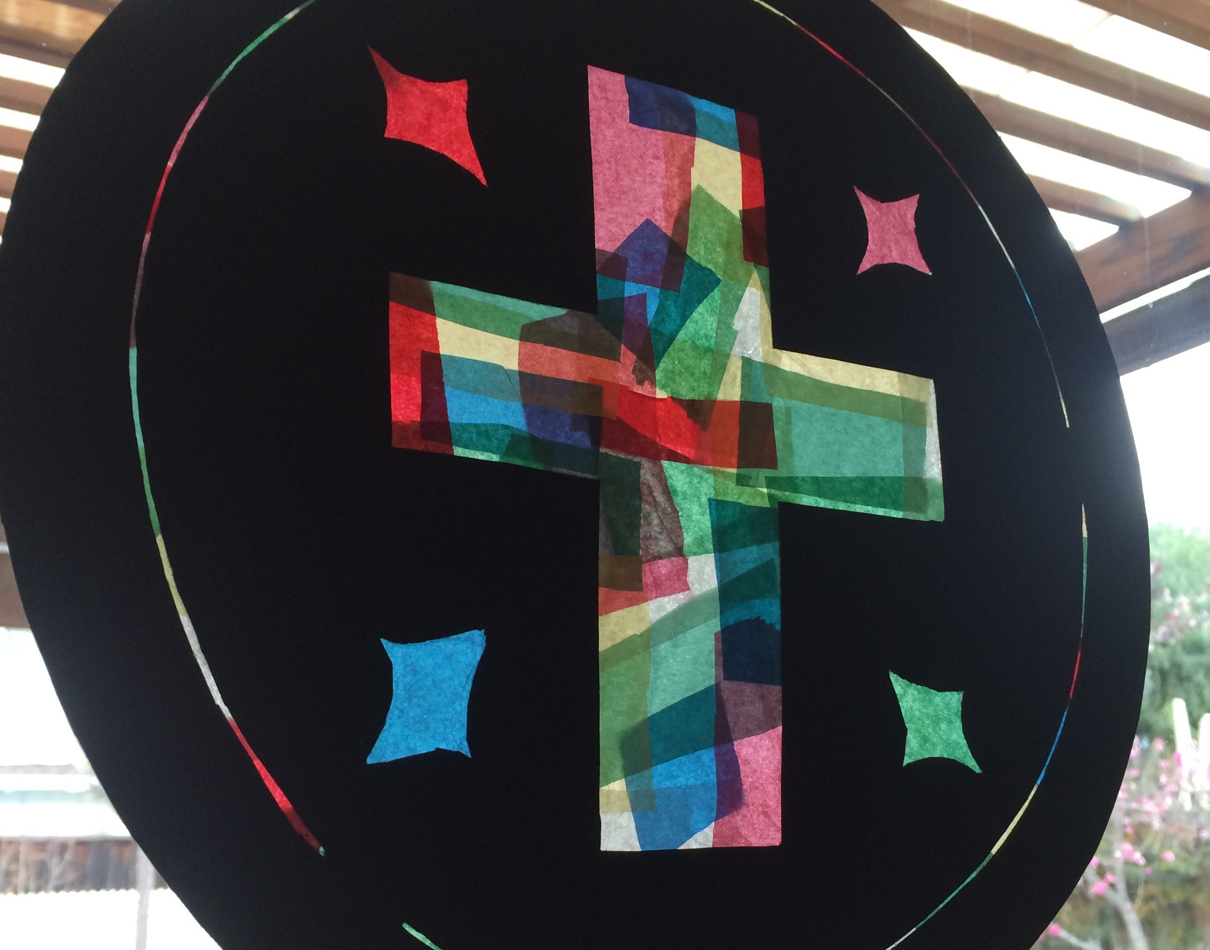 Stained Glass Windows with Tissue Paper