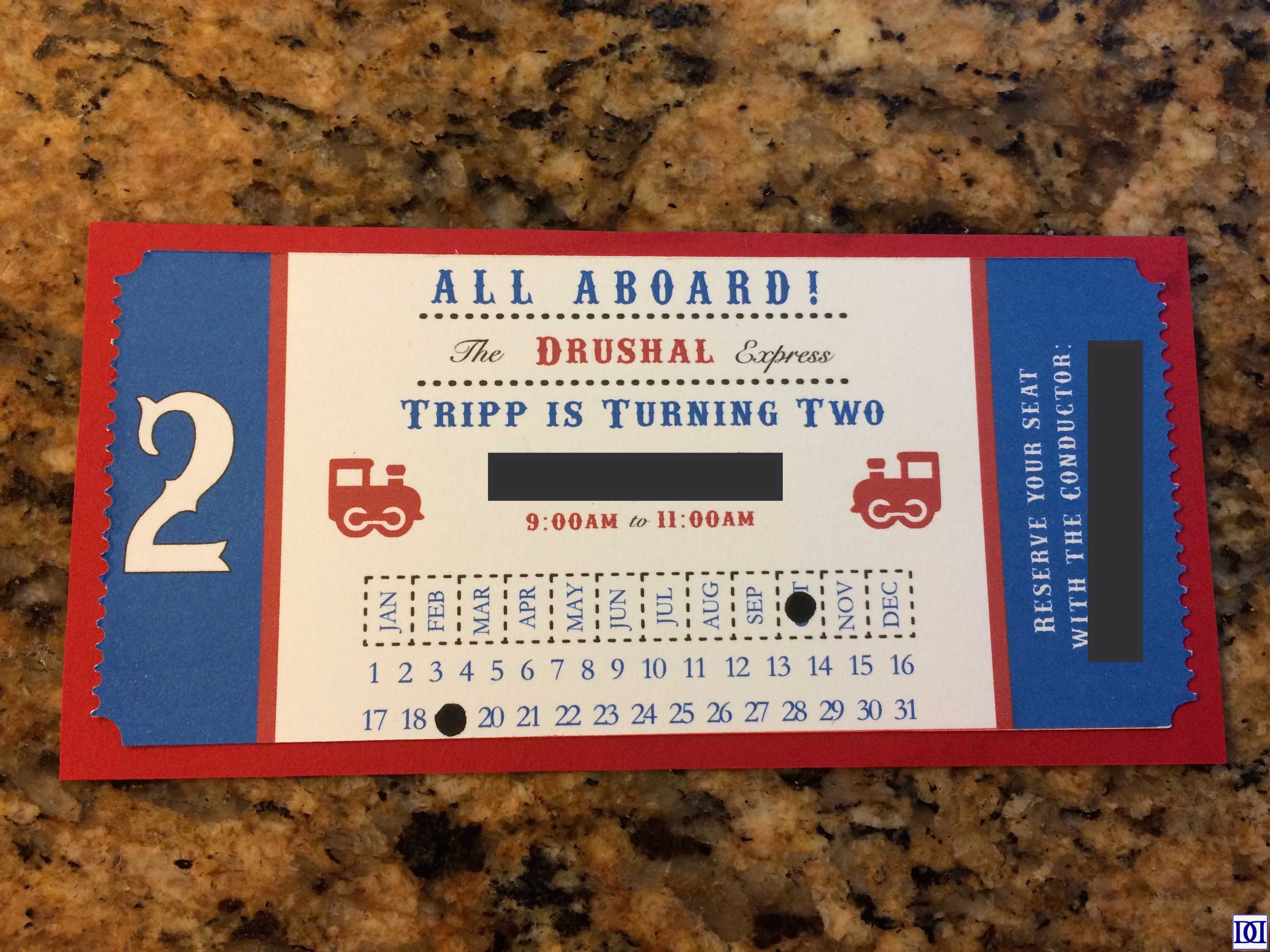 Train Ticket Invitation